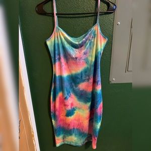 Lovely Spaghetti Straps Tie Dye